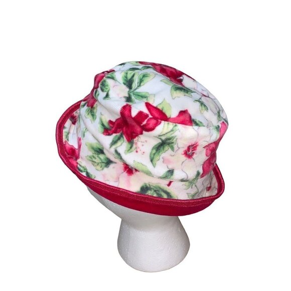 Baby Lulu Los Angeles Baby's Bucket Hat 18-24 Months Velour Floral Magenta NWT - Picture 4 of 4